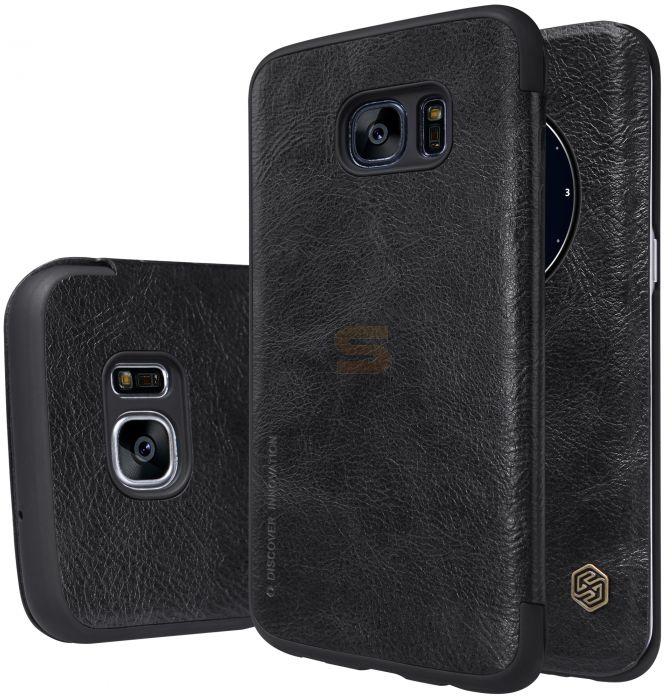 Nillkin Qin Series Leather Case Window Operation for Samsung Galaxy S7 Edge-Black