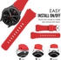 Tentech Sport Silicone Band 22mm Suitable For Huawei Watch 3/3 Pro/GT2 Pro/GT2e/GT2/GT 46mm - Samsung S3 And S4 46mm - Watch Active 2 44mm - Watch 3 45mm - Honor Magic 2 46mm - Red