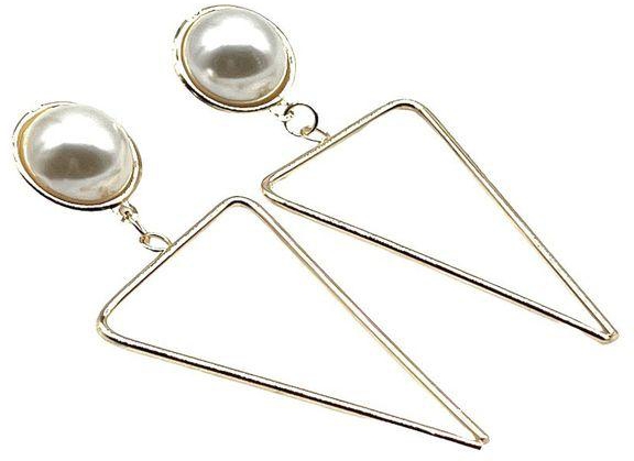 fluffy women accessories Triangle Earring Of Fluffy Women's Accessories-Gold