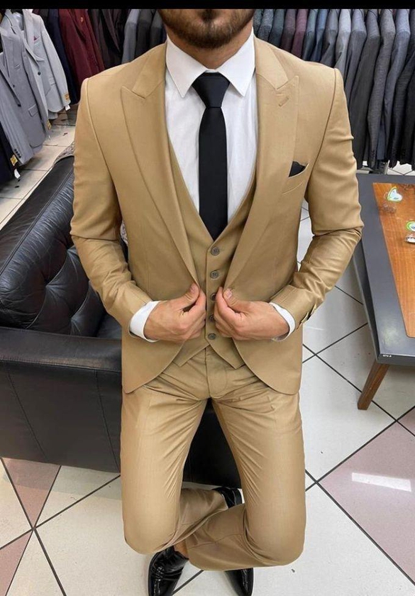Exquisite Men's Wedding Suit - Brown