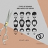 ONTAKI 6.5" Hair Cutting Scissors - Japanese Steel Hair Scissors, Beard & Moustache - Hand Forged Hair Cutting Tool for Professional Barbers - Sharp Hair Shears for Men & Women