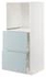 METOD / MAXIMERA خزانة للفرن بدرجين, أبيض/Veddinge أبيض, ‎60x60x140 سم‏ - IKEA