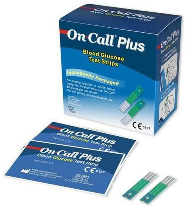 On Call Plus Blood Glucose Test Strips - 50 Strips