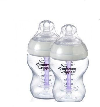 Tommee Tippee Closer Nature Advanced Comfort Bottles, 2 Pack, White [TT422603]