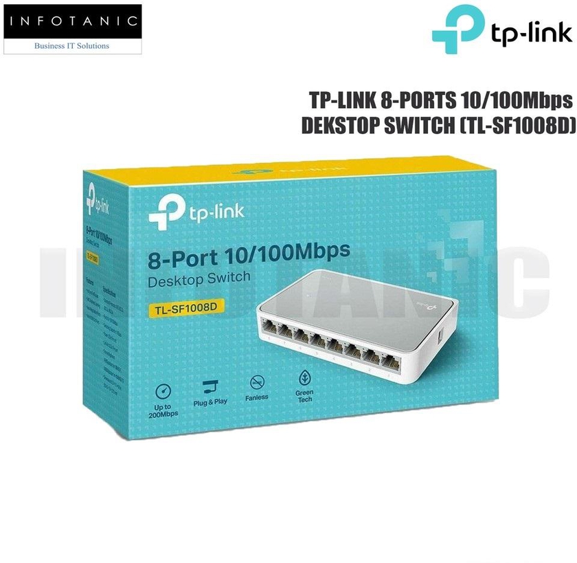 TP-Link 8-Ports 10/100Mbps Desktop Switch (TL-SF1008D)