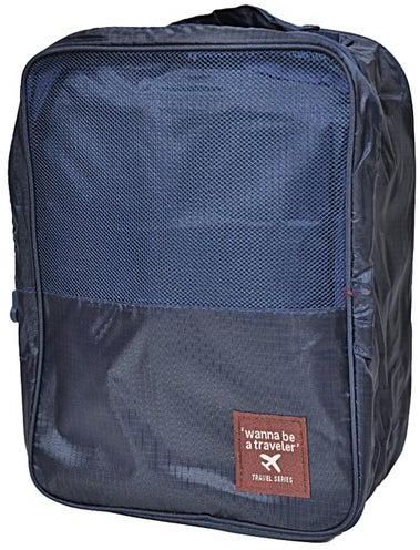 Wanna Be A Traveler Multi-Purpose Shoe Bag Dark Blue