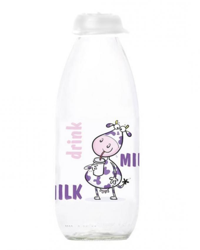 Herevin Decorated Milk Bottle - 1L