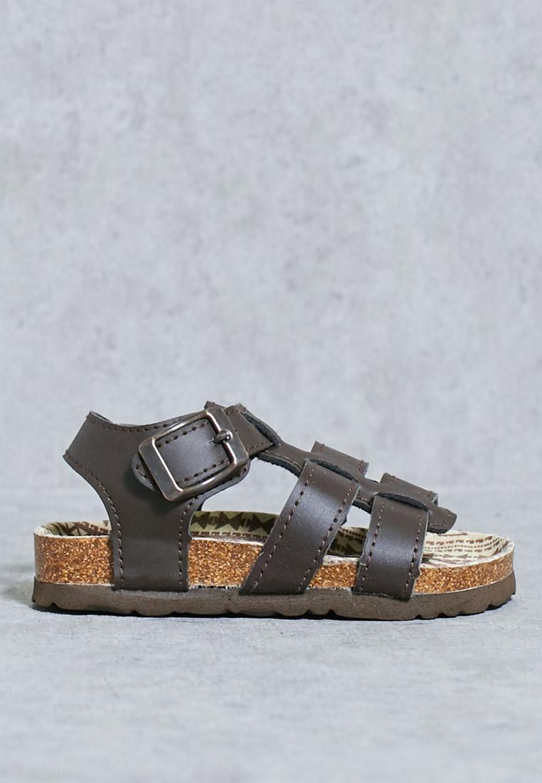 Colored Sole Footbed Sandal
