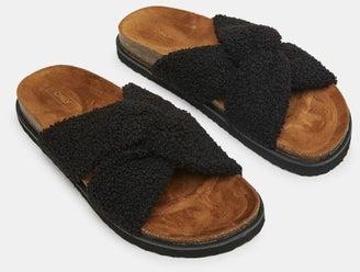 Fuzzy Strap Sandals