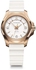 Victorinox Swiss Army Women's Quartz Watch, Analog Display And Rubber Strap 241954, White