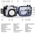 حقيبة حماية للكاميرا ضد الماء مخصصة للغوص أسود