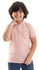 Andora Mandarin Collar Plain Nude Pink Boy Henely Shirt