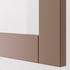 SINDVIK Glass door - light grey-brown/clear glass 60x38 cm