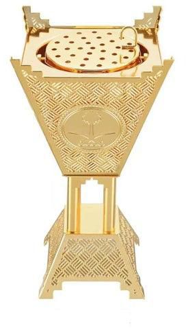 Luxurious Modern Incense Burner With a Safe Movable Bowl in Gold Color 22.5x11.5cm