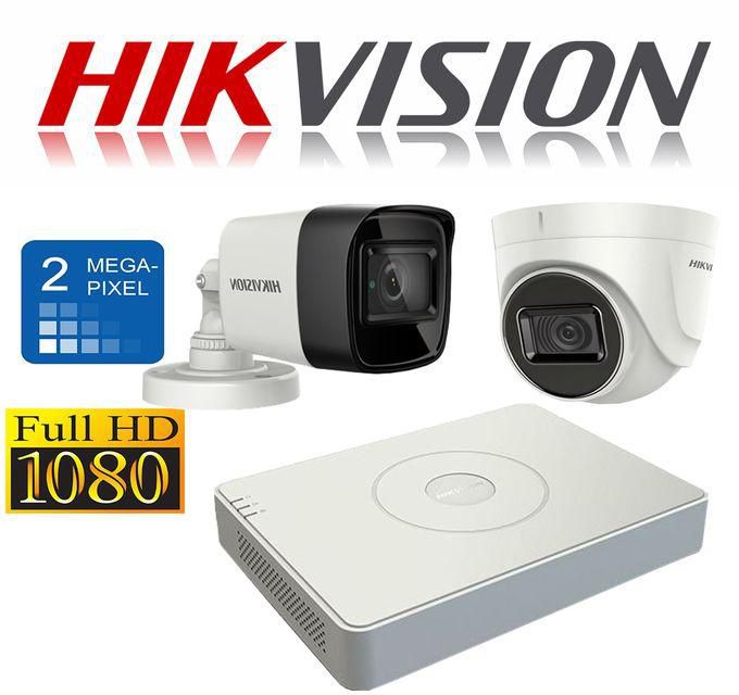 Hikvision Full Security System (1 Outdoor Camera 2MP + 1 Indoor Camera 2MP + 1080P DVR 4 Channel)