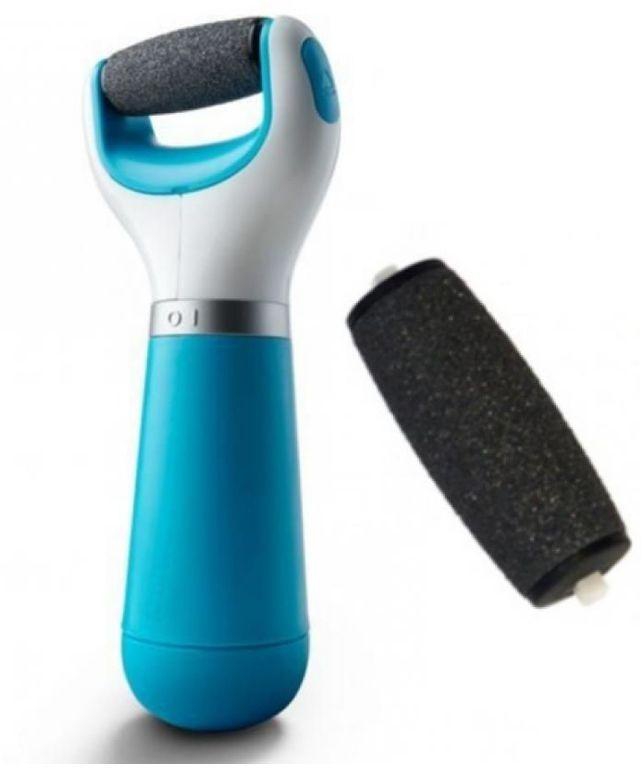 As Seen on TV Velvet Smooth Foot Hard Skin Remover - Blue + USB Cable + 1 Free Roller Head