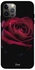 Rose Printed Case Cover -for Apple iPhone 12 Pro Red/Black Red/Black