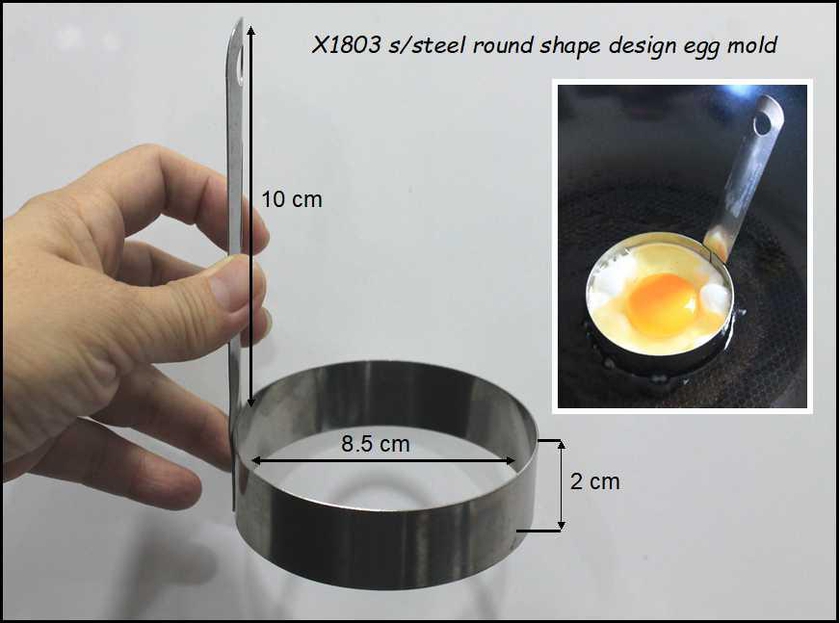 E8market 1 Pcs Of S/steel Round Shape Design Egg Fried Mold For Healthy Breakfast. Ship Within 6 Hours.