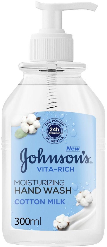 Johnson'S, Hand Wash, Vita Rich, Moisturizing, With Cotton Milk - 300 Ml