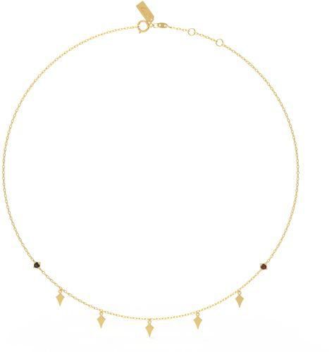 Miss L' by L'azurde Sparkling Necklace In 18 K Yellow Gold And Colored Stones