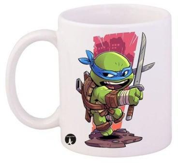 Teenage Mutant Ninja Turtles Printed Mug White/Green/Brown 12ounce