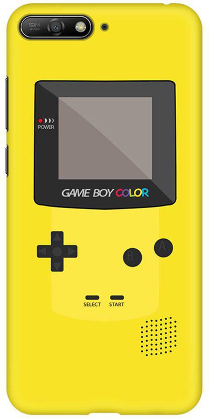 Matte Finish Slim Snap Basic Case Cover For Huawei Y6 (2018) Gameboy Color - Yellow