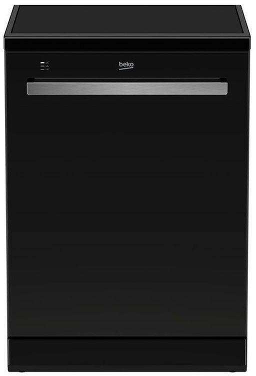 Beko Nverter Dishwasher, 15 Place Setting, Glass Black,BDFN36531GB