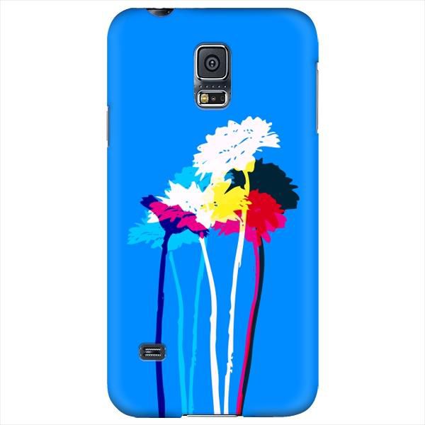 Stylizedd Samsung Galaxy S5 Premium Slim Snap case cover Matte Finish - Bleeding Flowers - Blue