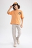 Defacto Boy Casual Oversize Fit Crew Neck Knitted Short Sleeve T-Shirt - Orange