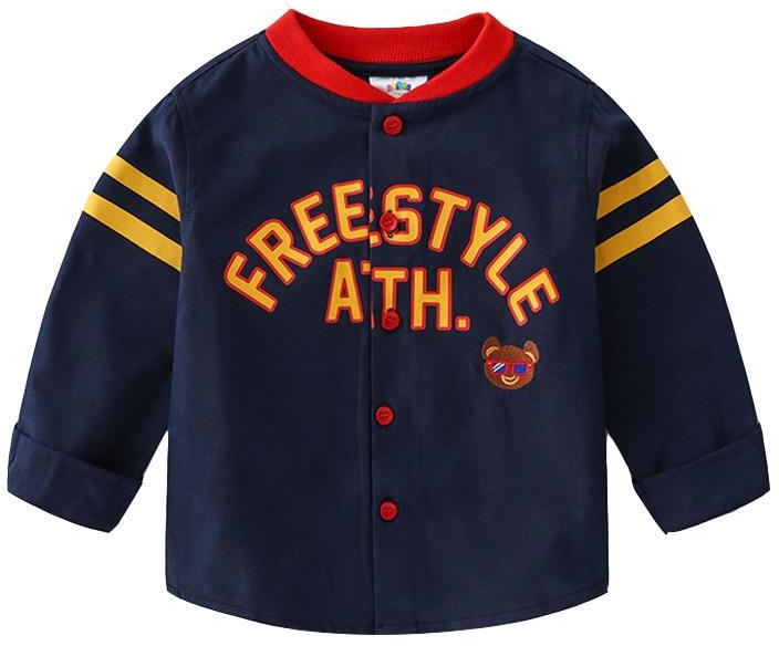 Toddler's Jacket Letter Pattern Casual Button Jacket