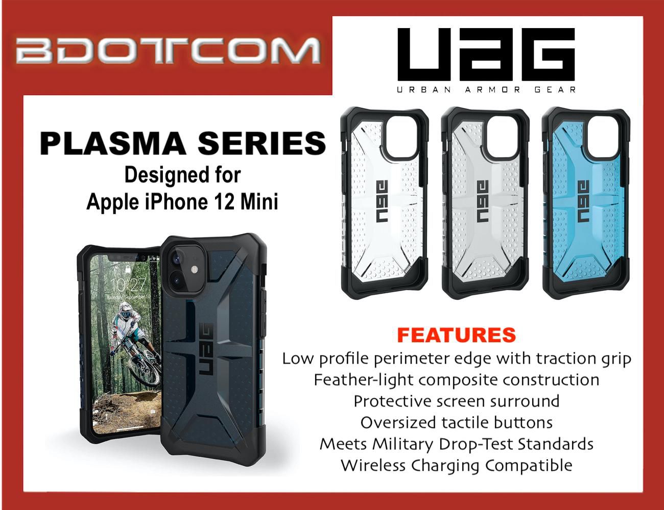 Original UAG Plasma Series Protective Cover Case for Apple iPhone 12 Mini