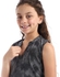 Andora Girls Sleeveless V-Neck Tie Dye Top - Black