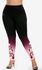 Plus Size Butterfly Flower Printed Ombre Skinny Leggings - 5x | Us 30-32