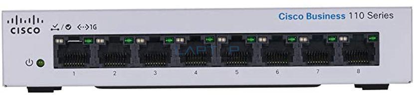 Cisco Cisco Business CBS110-8T-D-EU-Unmanaged Switch 8 Port GE-Desktop-Ext PS-Limited Lifetime Protection CBS110-8T-D-EU
