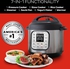 Instant Duo6, 5.7L 6Quart, 7 In 1 Electric Programmable Pressure Cooker, Multicooker, 13 Smart Programs, Stainless Steel Inner Pot, Advanced Safety Protection, Inp 112 0027 01, Black &amp; Stainless Steel
