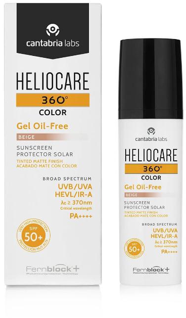 Heliocare 360 Gel Oil Free Beige Tinted Sunscreen SPF 50+ (50ML)