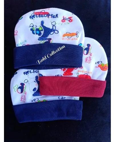 Fashion 3PCs Cutest Cotton Printed Newborn Baby Caps Very comfortable . Pure Cotton fabric Made of the cutest baby friendly prints Soft and warm Top quality