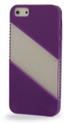 Non-slip Plastic & TPU Protective Case Cover for Apple iPhone SE / 5 / 5S - Purple