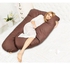 U-Shaped Maternity Pillow Cotton Brown 80x120centimeter