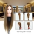 Anself Training Head 75% Real Human Hair Manikin Head Hairdressing Dummy Head Salon Head + Hair Clamp Holder for Hair Practice