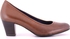 Smart Brown Leather Heel Shoes For Women