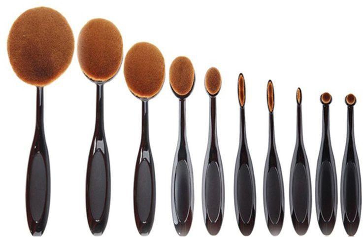 Make Up For You Professional Foundation Brush 10pcs Set - Black