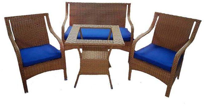 Outdoor Furniture Set 2 Seater Sofa, 2 Chairs And Table