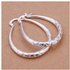 Bluelans Fashion Women's Jewelry 925 Sterling Silver U Shape Hoop Dangle Earrings Gift