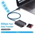 قارئ بطاقات سيوسى SD، محول قارئ بطاقات 4 في 1 مزدوج الموصل USB C وUSB 3.0، محول بطاقة ذاكرة 4 بطاقات في وقت واحد لـ SD/SDHC/SDXC/Micro SD، الخ، متوافق مع نظام تشغيل ويندوز