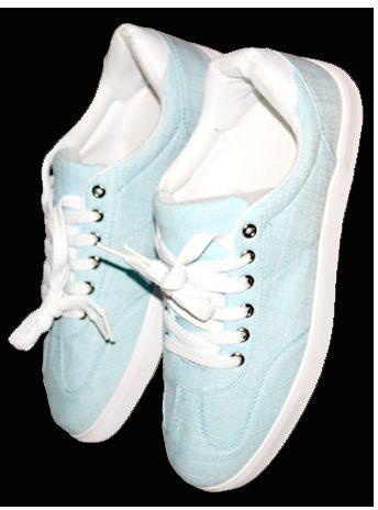 Lace Barcode Sneakers For All- Powder Blue