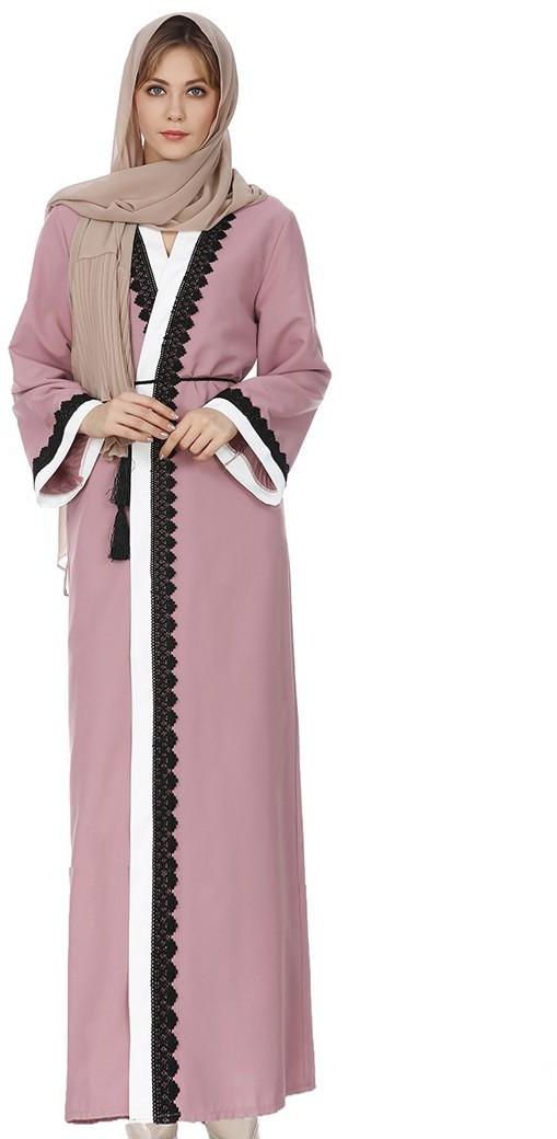 Long Sleeve Maxi Wrap Modest Abaya