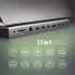 AXAGON HMC-4KX3 USB 5Gbps hub, 3x USB-A, 2x HDMI, DP, RJ-45, SD/microSD, audio, PD 100W, cable 40cm | Gear-up.me