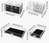 Uaejj Multi Grid Plastic Acrylic Cosmetic Storage Box (Transparent, 9.4 X 7.5 X 5.9In)