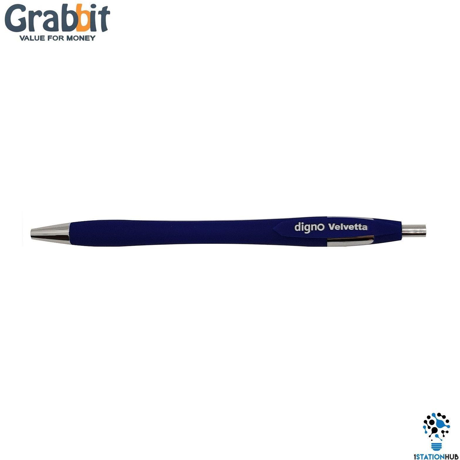 Grabbit Digno Velvetta | 0.7mm Needle Tip Pen (1 Blue, 1 Black)